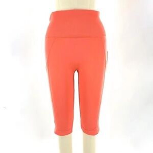 Soho Sport Coral Orange Active Knee Length Bike Shorts